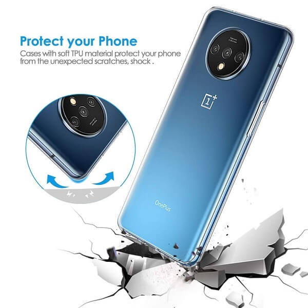 Soft Transparent Silicone Cover For Oneplus 7t
