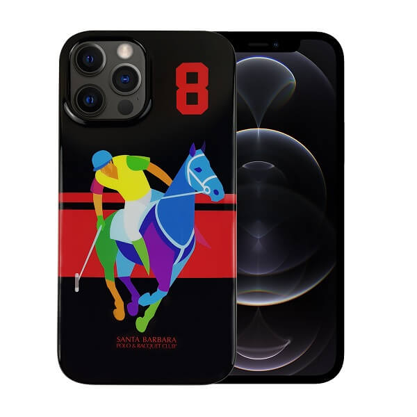 Santa Barbara Polo Saint Back Cover For iPhone 12 Series (Black)