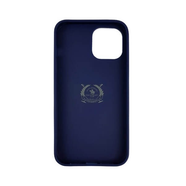 Santa Barbara Polo & Racquet Club ® Glossy Saint Back Cover For iPhone 12 Series (Blue)