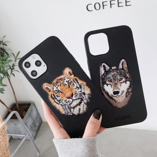 Savana Tiger Series Luxury Leather Back Cover For Apple iPhone