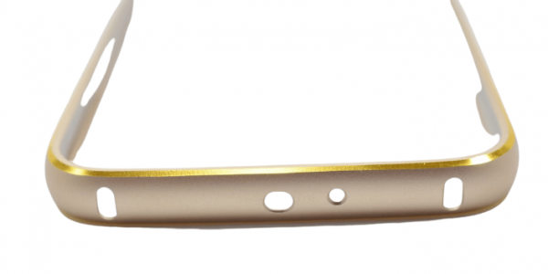 Luxury Leather Metal Bumper Back Cover For Samsung Galaxy S6