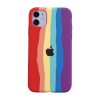 Fashion Rainbow Silicone Back Cover For iPhone 12 Series Fashion Rainbow Silicone Back Cover For iPhone 12 Series