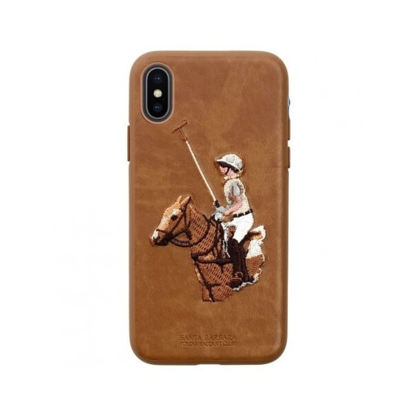 Luxury Jockey Series Leather Back Cover For Apple iPhone