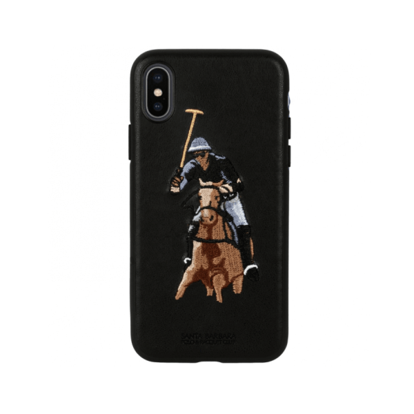 Luxury Jockey Series Leather Back Cover For Apple iPhone