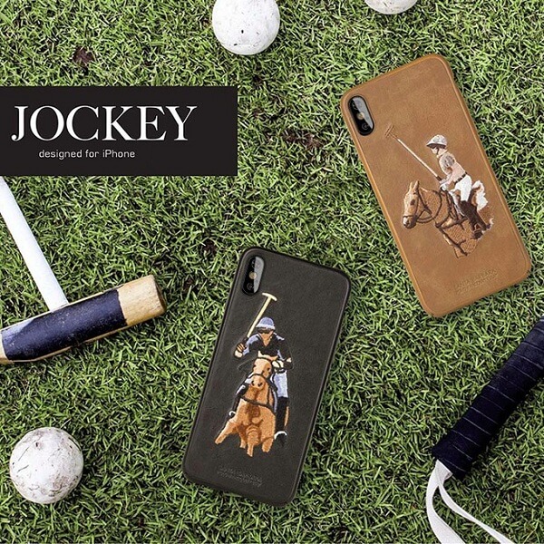 Luxury Jockey Series Leather Back Cover For Apple iPhone