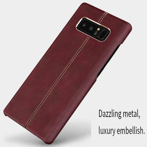 Vorson ® Lexja Series Double Stitch Leather Back Cover For iPhone / Samsung