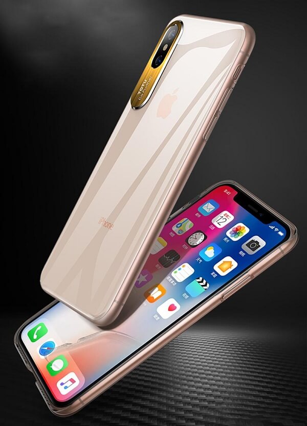 TOTU ® Sparkling Series Transparent Back Cover With Metal Camera Protection For iPhone XR