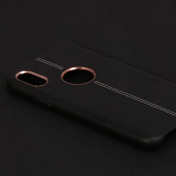 Vorson ® Lexja Series Double Stitch Leather Back Cover For iPhone / Samsung