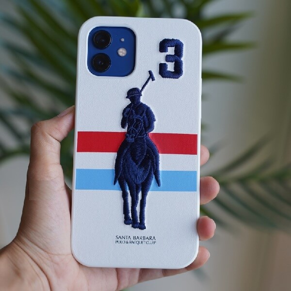 Santa Barbara Polo Garner Series Leather Back Cover For iPhone (White)