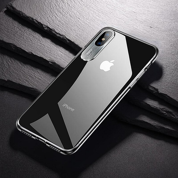 TOTU ® Sparkling Series Transparent Back Cover With Metal Camera Protection For iPhone XR