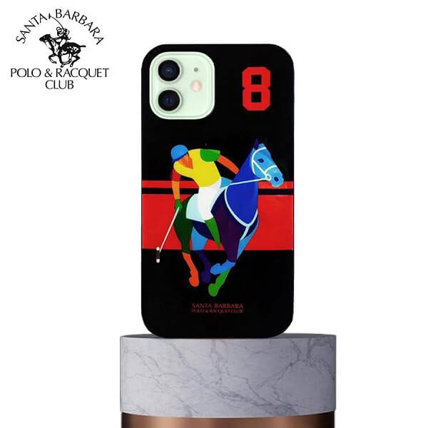 Santa Barbara Polo Saint Back Cover For iPhone 12 Series (Black)