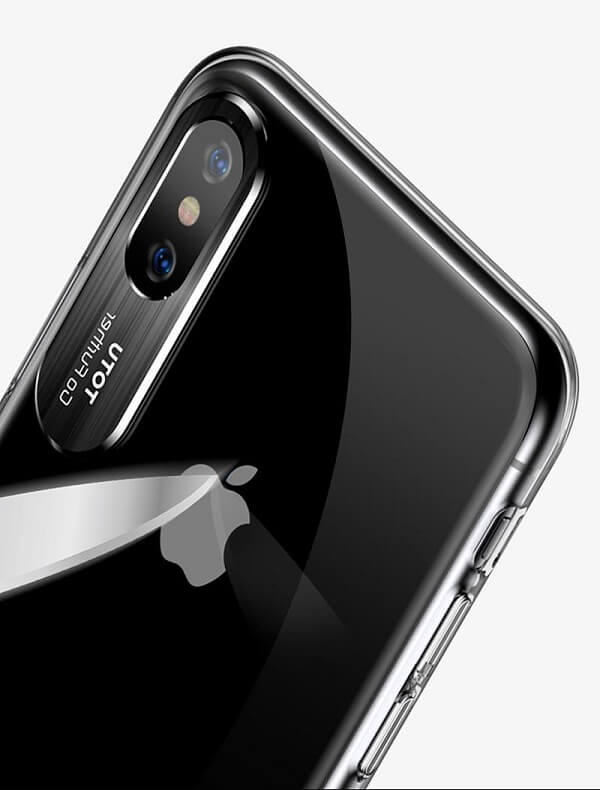 TOTU ® Sparkling Series Transparent Back Cover With Metal Camera Protection For iPhone XR