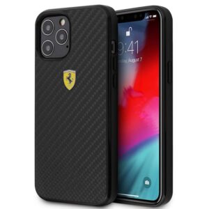 Ferrari Carboon Fiber Mobile Cover For iPhone 13 Series-2