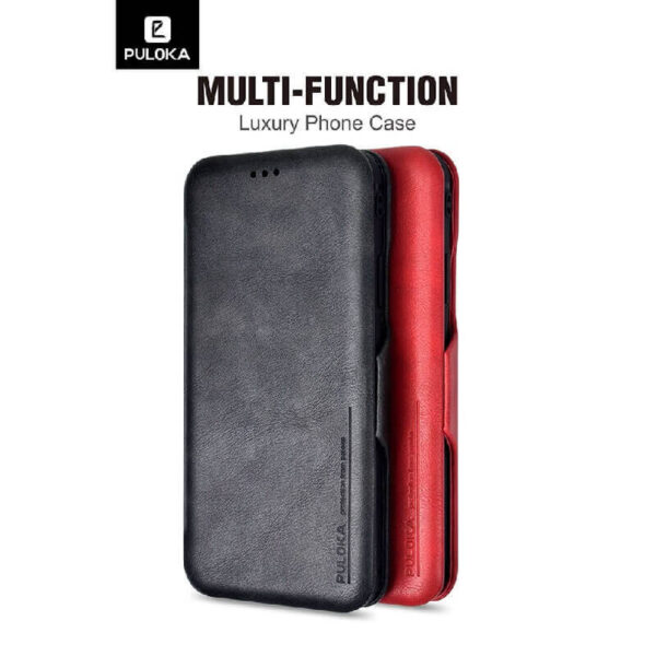 Puloka Multi Function Card Holder Leather Flip Wallet Mobile Cover For Apple iPhone 13 Series-11