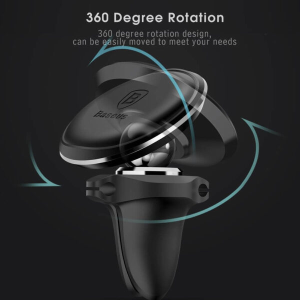 Baseus ® Magnetic 360 Degree Rotation Car Dashboard Phone Holder Stand For Apple / Samsung