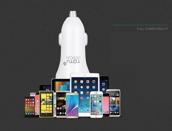 Totu ® Dual USB Car Charger For Fast Charging 2 Port Travel Adapter