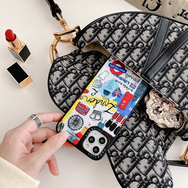 London Sticker Mirror Covers For iPhone 13 Series-2