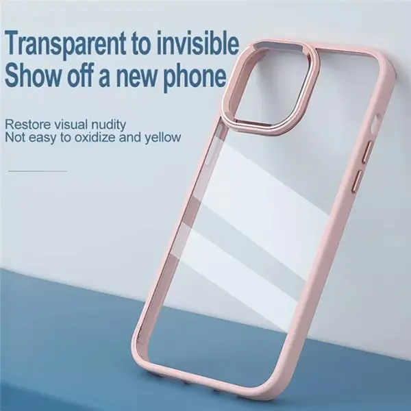 Shockproof-Armor-Transparent-Clear-Case-Cover-Plating-Camera-For-iPhone-14-pink-1