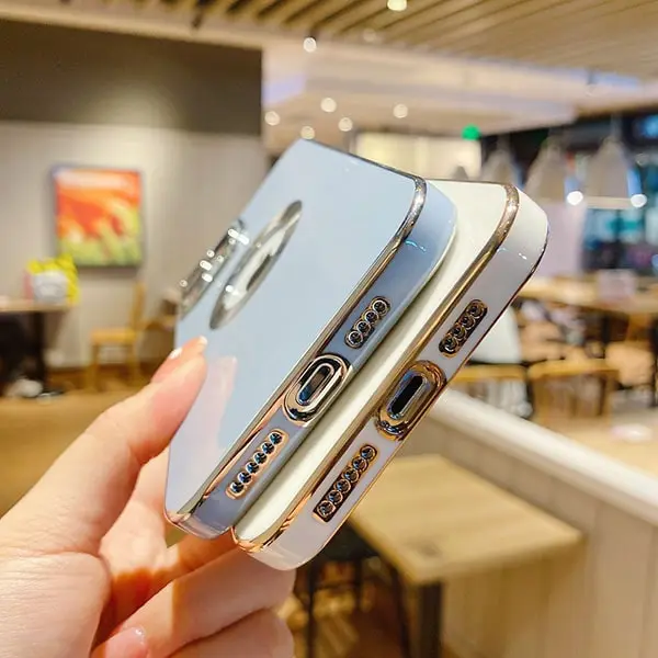 iPhone 14 Pro Max Luxury Plating Camera Protection Logo Cut Soft Case-11